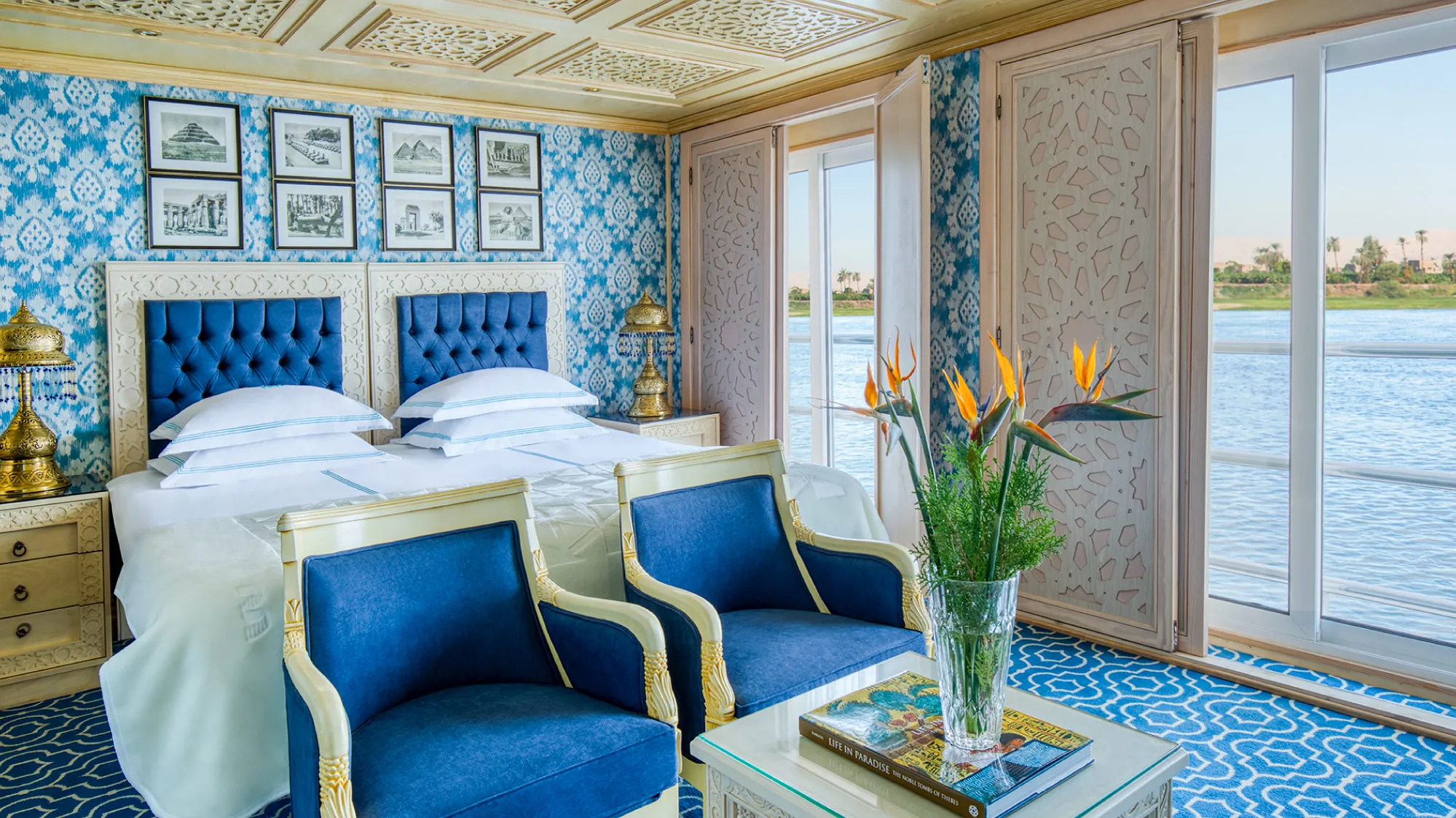 Habitación de un crucero por el Nilo