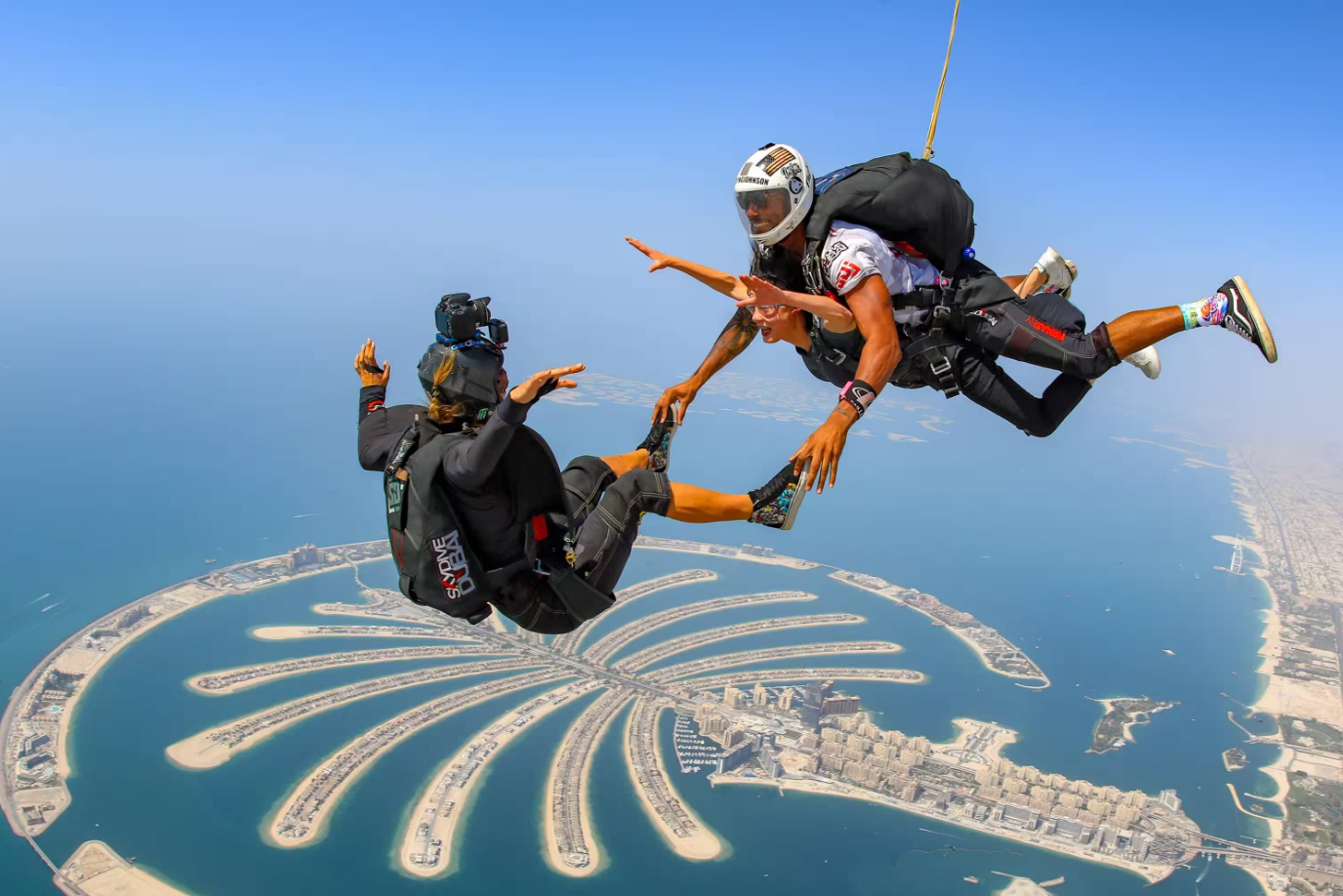 Aventrura salto paracaidas en Dubai Pal Jhumeira