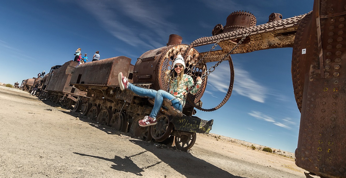 Museo de trenes abandonados en Bolivia